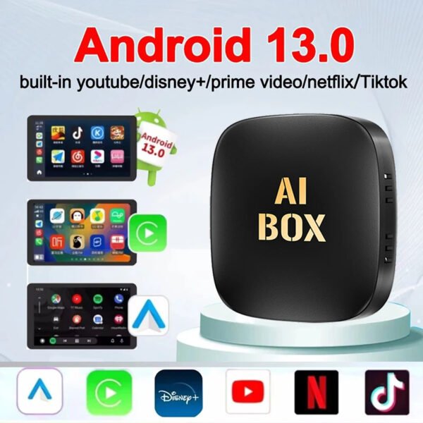 Android 13 Car AI Box Wireless Carplay Android Auto Adapter For Netflix YouTube car intelligent systems For Toyota Mazda Hyundai