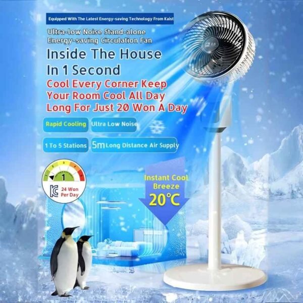 High-Speed Portable Whole-House Circulation Fan System for Home & Industrial Use, Powerful Airflow Fan with Loud Intake