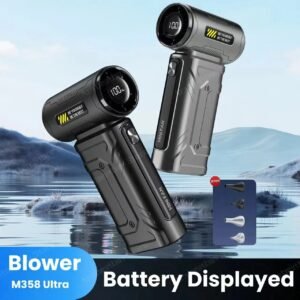 Ultra Turbo Fan Jet LED Battery Display High-Speed Brushless Powerful Blower Mini Violent Fan Dust Blowing Cordless Air Duster