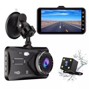 ( Color: Touch double lens ) 4 Inch Touch Screen High Definition Dual Lens 1080P Dash Cam With WIFI Reverse Image Mobile Phone App Integration
