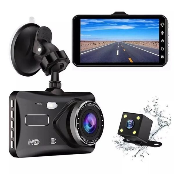 ( Color: Touch double lens ) 4 Inch Touch Screen High Definition Dual Lens 1080P Dash Cam With WIFI Reverse Image Mobile Phone App Integration