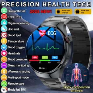2025 New For HUAWEI AI Health Diagnosis Smart Watch Uric Acid Blood Lipids ECG+PPG Micro examination Smartwatch For Android&IOS