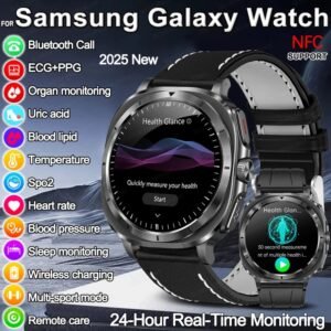 2025 New For Samsung Galaxy Watch 7 Blood Lipids Uric Acid Blood Pressure Body Analysis Smart Watch ECG+PPG Clock Smartwatch Men