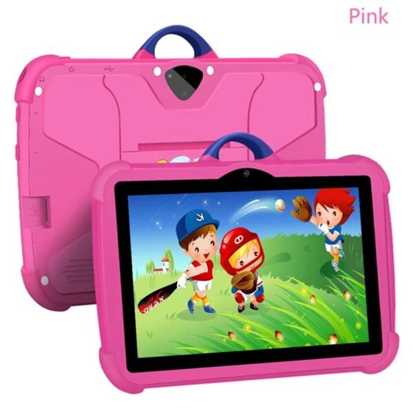 ( Color Pink ) 2025 New 7 Inch 5G WiFi Kids' tablets Quad Core 4GB RAM 64GB ROM Android Learning Education Tablet PC Children's favorite Gifts