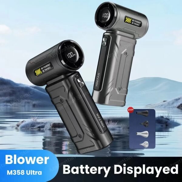 Ultra Turbo Fan Jet LED Battery Display High-Speed Brushless Powerful Blower Mini Violent Fan Dust Blowing Cordless Air Duster - Image 2
