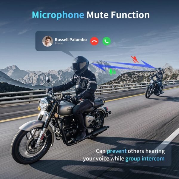Fodsports M1-S Plus Motorcycle Intercom Helmet Bluetooth Headset 10 Riders 2000M Interphone Communicator,FM Radio,Music Share - Image 2