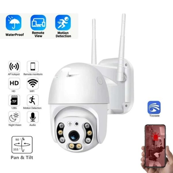 YOOSEE Full HD WIFI Camera Dome Camera 1080P Color Night Vision Auto Tracking Two Way Audio Outdoor Security Surveillance Camera