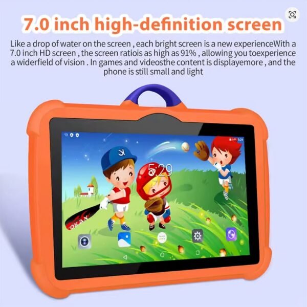 Color ( Orange ) 2025 New 7 Inch 5G WiFi Kids' tablets Quad Core 4GB RAM 64GB ROM Android Learning Education Tablet PC Children's favorite Gifts - Image 4