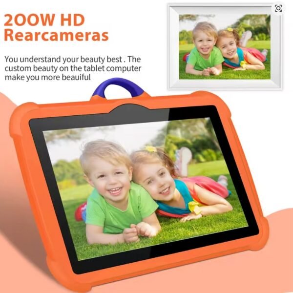 Color ( Orange ) 2025 New 7 Inch 5G WiFi Kids' tablets Quad Core 4GB RAM 64GB ROM Android Learning Education Tablet PC Children's favorite Gifts - Image 3