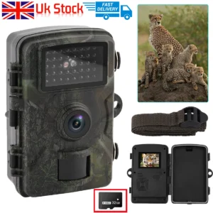 32GB Wildlife Trail Camera 4K 1080P Game Night Vision Outdoor Motion Hunting Cam