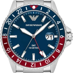 EMPORIO ARMANI AR11590 Men's Black Stainless Steel Analog Watch New