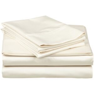 Thread Count Egyptian Cotton Solid Bed Sheet Deep Pocket Sheet Set
