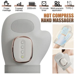 Cordless Hand Massager with Heat and Compression for Arthritis and Carpal Tunnel