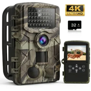 50MP Wildlife Hunting Game Trail Camera 4K Night Vision Motion Activated+32GB